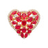 Broša "Kristāla Sirds II (Light Siam)" ar Swarovski™ kristāliem